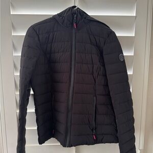 Women’s Black Quilted Hooded Jacket